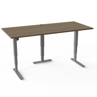 ConSet 501-37 hæve-sænke bord 180x80cm valnød med sølv stel