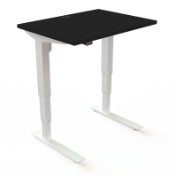 ConSet 501-37 hæve-sænke bord 80x60cm sort med hvidt stel