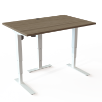ConSet 501-37 hæve-sænke bord 120x80cm valnød med hvidt stel