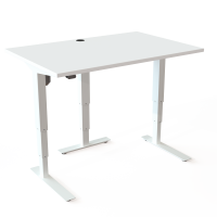 ConSet 501-37 hæve-sænke bord 120x80cm hvid med hvidt stel