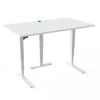 ConSet 501-37 hæve-sænke bord 140x80cm hvid med hvidt stel
