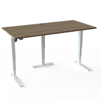 ConSet 501-37 hæve-sænke bord 160x80cm valnød med hvidt stel