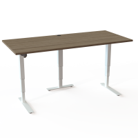 ConSet 501-37 hæve-sænke bord 180x80cm valnød med hvidt stel