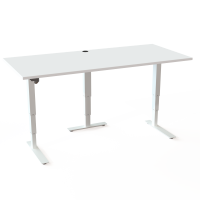 ConSet 501-37 hæve-sænke bord 180x80cm hvid med hvidt stel
