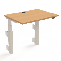 ConSet 501-39 hæve-sænkebord til væg 80x60cm bøg med hvidt stel
