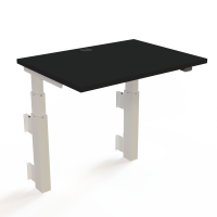 ConSet 501-39 hæve-sænkebord til væg 80x60cm sort med hvidt stel