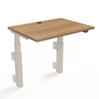 ConSet 501-39 hæve-sænkebord til væg 80x60cm valnød med hvidt stel