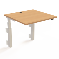 ConSet 501-39 hæve-sænkebord til væg 80x80cm bøg med hvidt stel