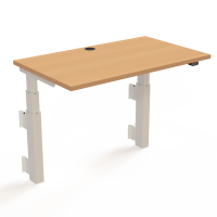 ConSet 501-39 hæve-sænkebord til væg 100x60cm bøg med hvidt stel