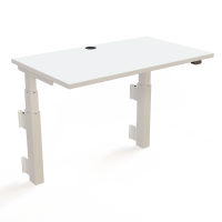 ConSet 501-39 hæve-sænkebord til væg 100x60cm hvid med hvidt stel