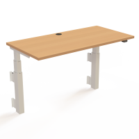 ConSet 501-39 hæve-sænkebord til væg 120x60cm bøg med hvidt stel