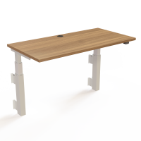 ConSet 501-39 hæve-sænkebord til væg 120x60cm valnød med hvidt stel