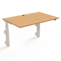 ConSet 501-39 hæve-sænkebord til væg 120x80cm bøg med hvidt stel