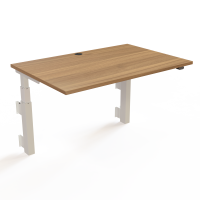 ConSet 501-39 hæve-sænkebord til væg 120x80cm valnød med hvidt stel