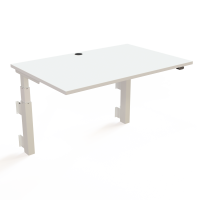ConSet 501-39 hæve-sænkebord til væg 120x80cm hvid med hvidt stel
