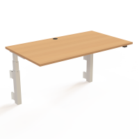 ConSet 501-39 hæve-sænkebord til væg 140x80cm bøg med hvidt stel