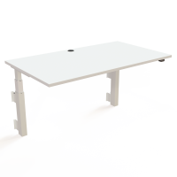 ConSet 501-39 hæve-sænkebord til væg 140x80cm hvid med hvidt stel