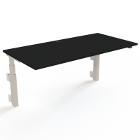 ConSet 501-39 hæve-sænkebord til væg 160x80cm sort med hvidt stel