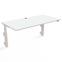 ConSet 501-39 hæve-sænkebord til væg 160x80cm hvid med hvidt stel