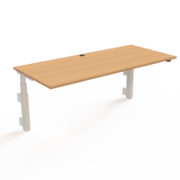 ConSet 501-39 hæve-sænkebord til væg 180x80cm bøg med hvidt stel