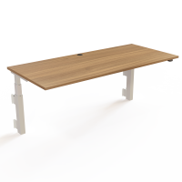 ConSet 501-39 hæve-sænkebord til væg 180x80cm valnød med hvidt stel