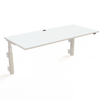 ConSet 501-39 hæve-sænkebord til væg 180x80cm hvid med hvidt stel