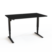 ConSet 501-43 h&aelig;ve-s&aelig;nke bord 140x80cm sort med sort stel