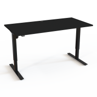 ConSet 501-47 hæve-sænke bord 160x80cm sort med sort stel