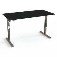 ConSet 501-47 hæve-sænke bord 160x80cm sort med krom stel