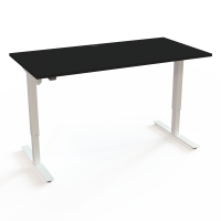 ConSet 501-47 hæve-sænke bord 160x80cm sort med hvidt stel