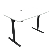 ConSet 501-49 hæve-sænkebord 140x80cm hvid med sort stel