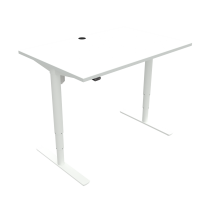 ConSet 501-49 hæve-sænkebord 120x80cm hvid med hvidt stel