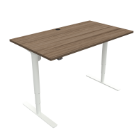 ConSet 501-49 hæve-sænkebord 140x80cm valnød med hvidt stel
