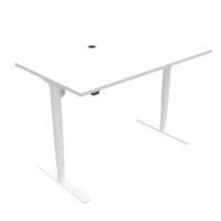 ConSet 501-49 hæve-sænkebord 140x80cm hvid med hvidt stel