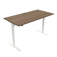 ConSet 501-49 hæve-sænkebord 160x80cm valnød med hvidt stel