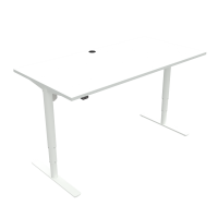 ConSet 501-49 hæve-sænkebord 160x80cm hvid med hvidt stel