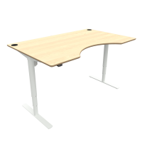 ConSet 501-49 hæve-sænke bord 160x100cm ahorn med hvidt stel