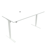 ConSet 501-49 hæve-sænkebord 180x80cm hvid med hvidt stel
