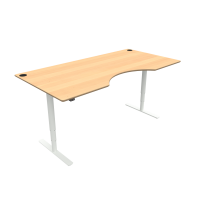 ConSet 501-49 hæve-sænke bord 200x100cm bøg med hvidt stel