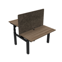 ConSet 501-88 dobbelt hæve-sænkebord 120x60 cm valnød med sort stel