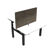ConSet 501-88 dobbelt hæve-sænkebord 120x60 cm hvid med sort stel