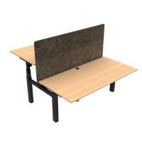 ConSet 501-88 dobbelt hæve-sænkebord 160x80 cm bøg med sort stel