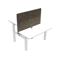 ConSet 501-88 dobbelt hæve-sænkebord 120x60 cm hvid med hvidt stel