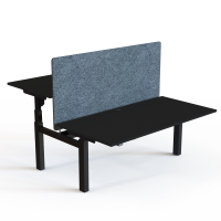 ConSet 501-88 dobbelt hæve-sænkebord 160x80 cm sort med sort stel