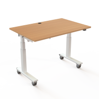 ConSet 501-96 h&aelig;ve-s&aelig;nkebord 120x80cm b&oslash;g med hvidt stel