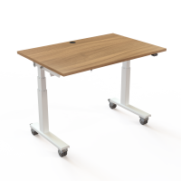 ConSet 501-96 h&aelig;ve-s&aelig;nkebord 120x80cm valn&oslash;d med hvidt stel