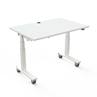 ConSet 501-96 h&aelig;ve-s&aelig;nkebord 120x80cm hvid med hvidt stel