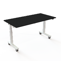 ConSet 501-96 h&aelig;ve-s&aelig;nkebord 160x80cm sort med hvidt stel