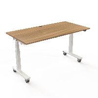 ConSet 501-96 h&aelig;ve-s&aelig;nkebord 160x80cm valn&oslash;d med hvidt stel