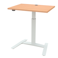 ConSet 501-9 hæve-sænkebord 80x60cm bøg med hvidt stel